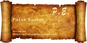 Palik Eszter névjegykártya